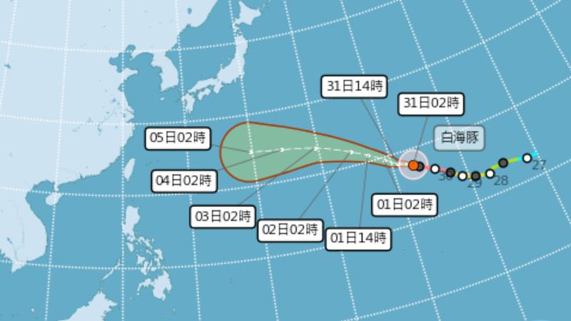 天氣/白海豚颱風恐挑戰風王?「最新路徑」曝 專家揭襲台機率