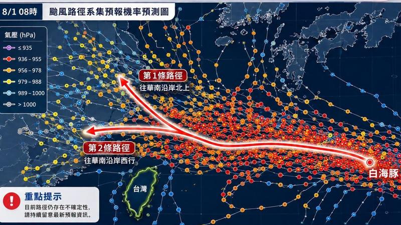 天氣/白海豚游超快!專家曝路徑北調:首度登陸「這裡」衝擊巨大