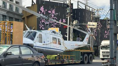 中華科大直升機上路「勾落電纜害故障」 沒通行證汐止警開罰