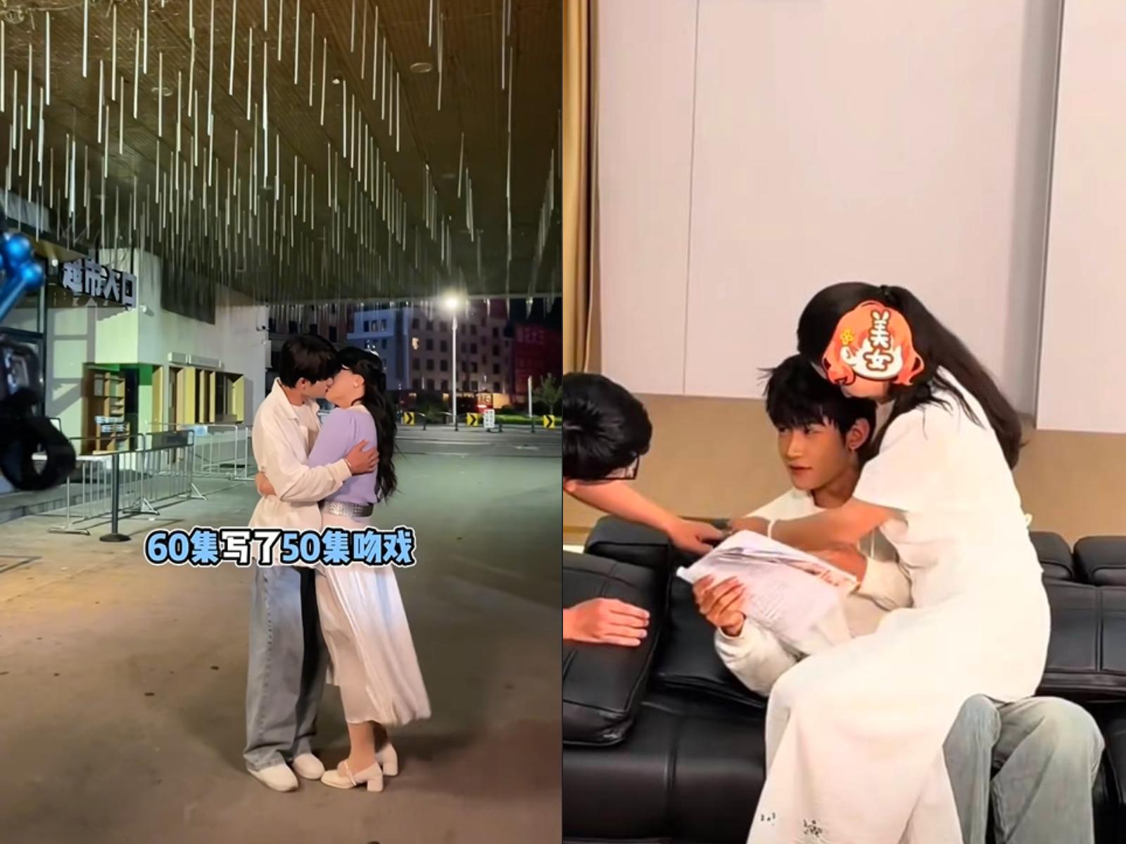 有一場戲沒安排吻戲，富婆金主火大質問夢馨，逼迫改劇本。（圖／翻攝自抖音）