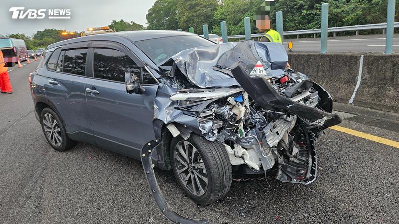 國3爆胎停內線1死1傷!後車高速撞上 夫妻天人永隔