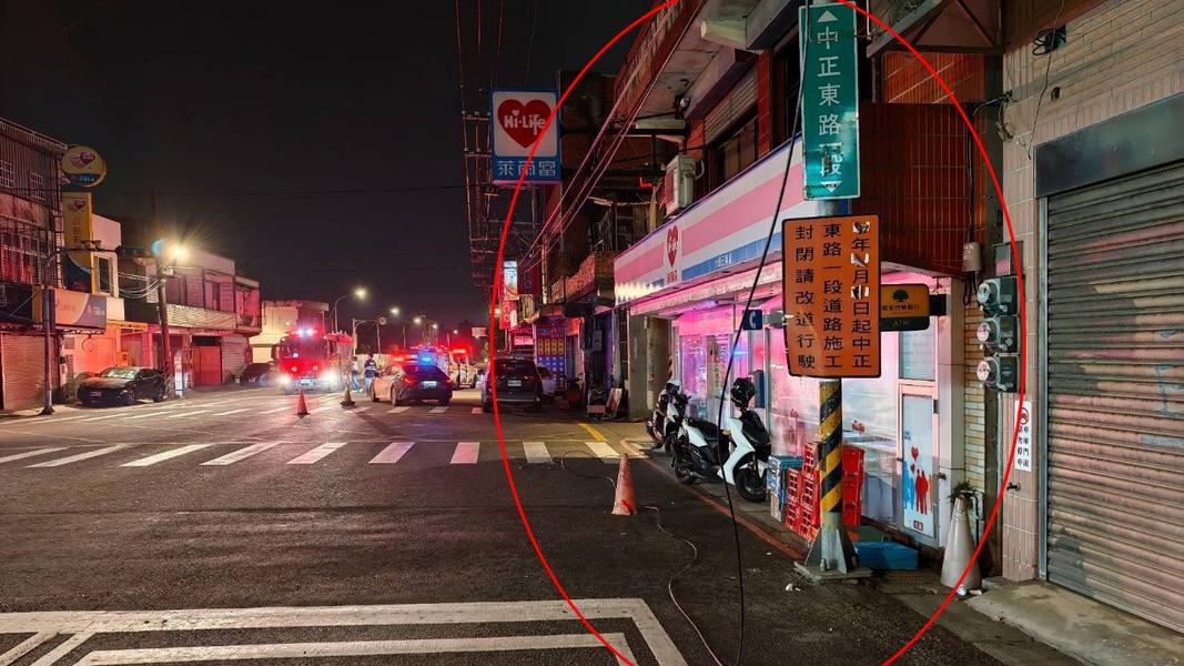 電線短路燒斷,害慘騎士。(圖/TVBS)