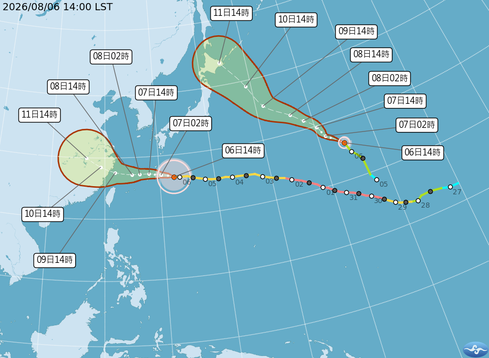 天氣-颱風-颱風假-颱風路徑-颱風假機率-白海豚-台灣天氣-天氣預報-氣象署