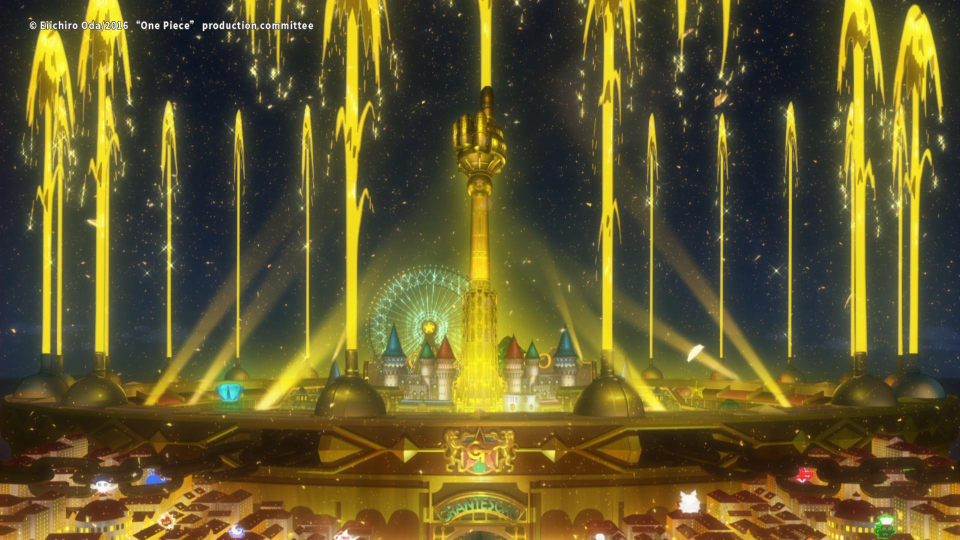 《航海王劇場版:GOLD》視覺富麗堂皇,聲優卡司也是金光閃閃。(圖/貳貳喜喜電影提供)