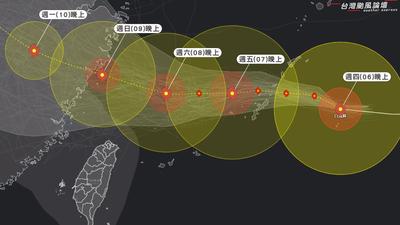 颱風/白海豚路徑「搖擺」!暴風圈恐擦過2地 北北基桃危險了