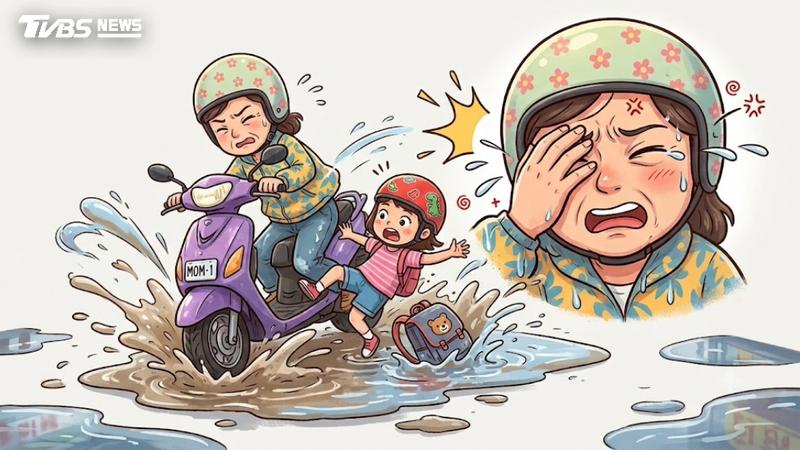 騎車載愛女摔進水坑害腦出血失明 公路局須賠311萬