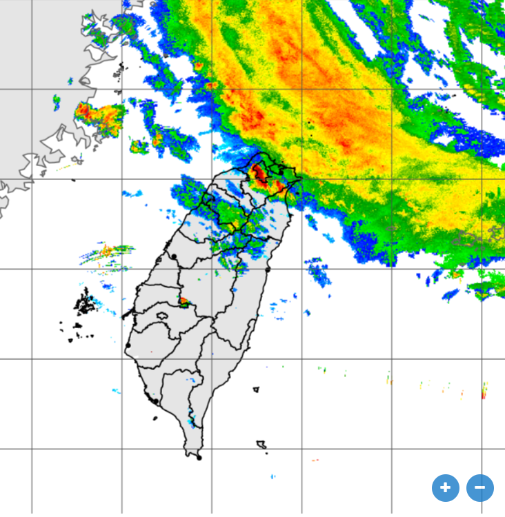 雷達回波圖。（圖／中央氣象署）