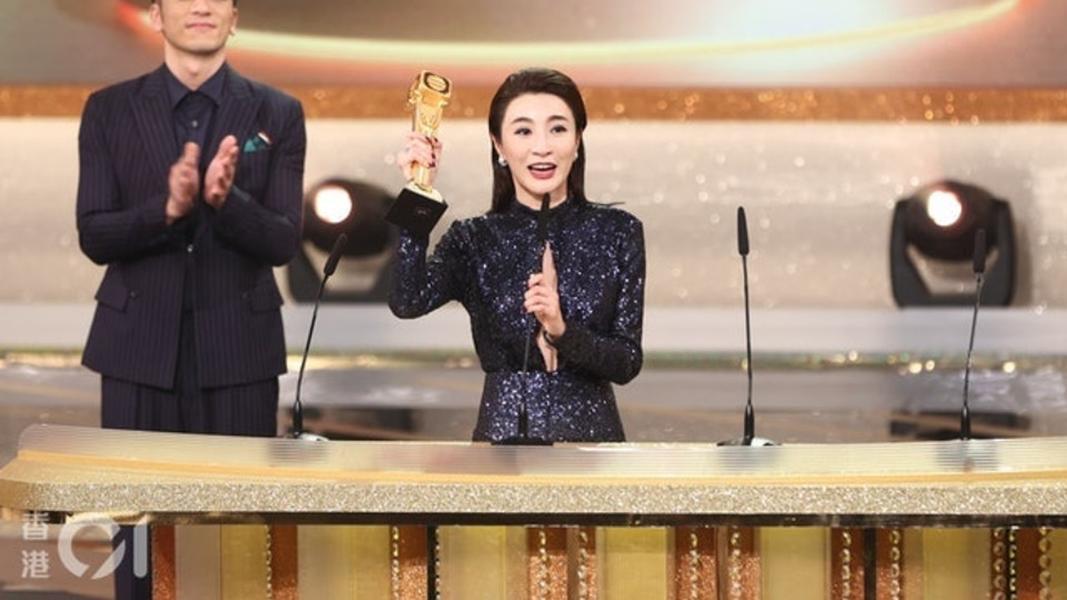 林夏薇憑《七公主》裏面的「顧語嫣」一角獲得《萬千星輝頒獎典禮2021》最佳女主角獎。(圖/香港01)