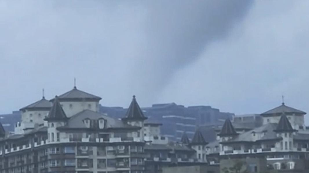 白海豚接近!新北淡水驚見龍捲風