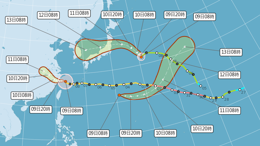 恐三颱共舞!颱風琵鷺最快今晚生成