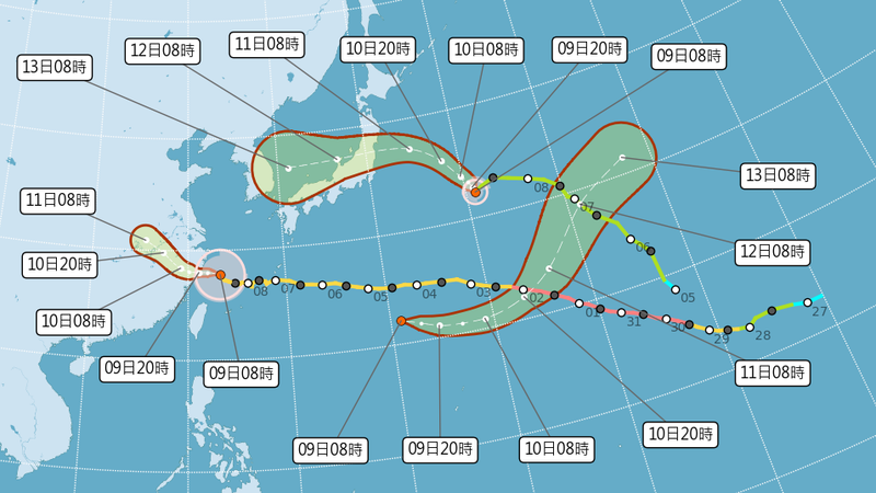 天氣/恐三颱共舞!颱風「琵鷺」最快今晚生成 最新路徑曝