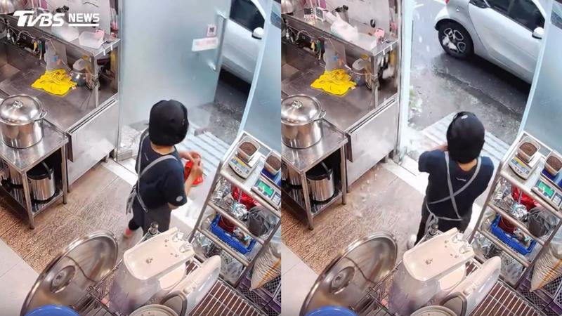 宜蘭狂風猛灌!礁溪飲料店「玻璃門被吹爆」 店員抱頭驚逃