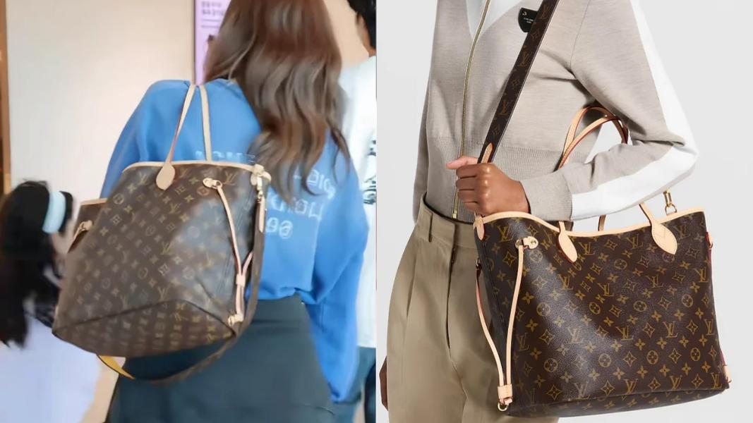 LISA肩上揹的是LV Neverfull。(圖/翻攝自小紅書、LV官網)