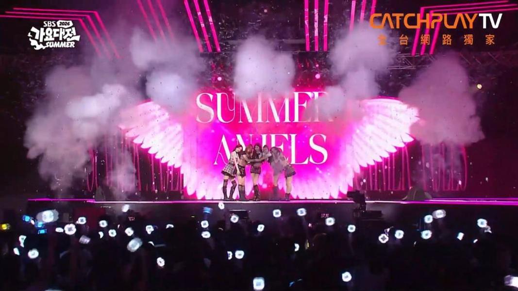 3大女團成員限定合體組成「SUMMER ANJELS」。(圖/翻攝自CATCHPLAY TV)