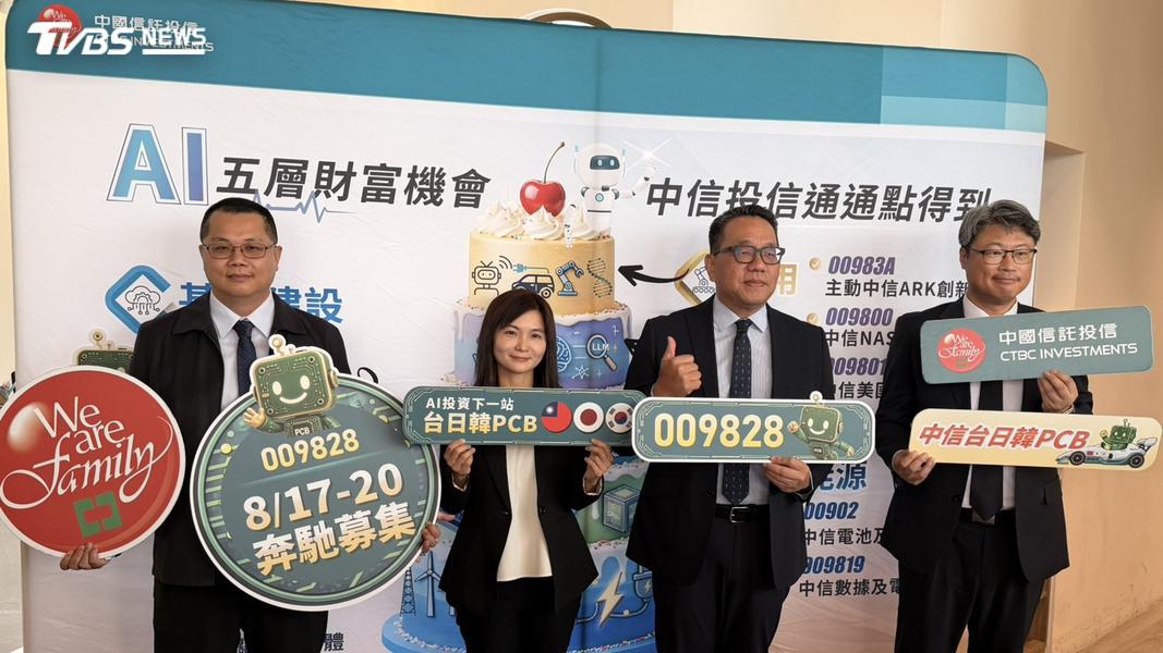 攻PCB龍頭!中信投信009828將開募