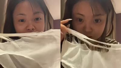 尷尬!陸女一次性內褲「褲頭分離」慘變蜘蛛網 品牌回應了