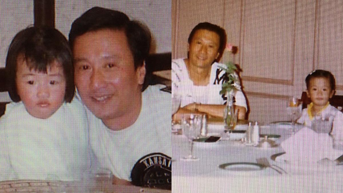 謝婷婷分享多張童年父女合影。(圖/翻攝自IG)