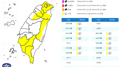天氣/午後雨來了!北北基「11縣市大雨特報」 恐一路下到晚上
