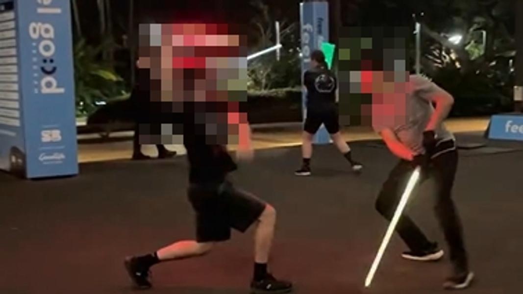 萬元光劍控遭侵佔,馬可多團隊報警提告。(圖/民眾提供)