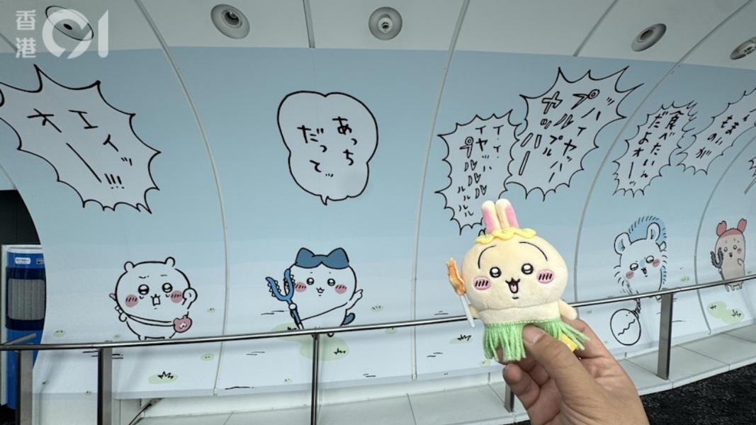 展覽是單邊於天望迴廊走廊牆上展示。(圖/香港01)