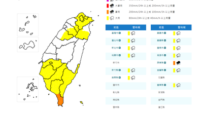 天氣/午後對流旺盛!13縣市豪雨特報 雨下入夜、山區注意落石坍方