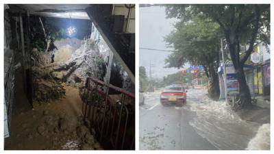 韓國暴雨狂轟800毫米!土石流瞬間灌進大樓 釀1死3傷慘劇