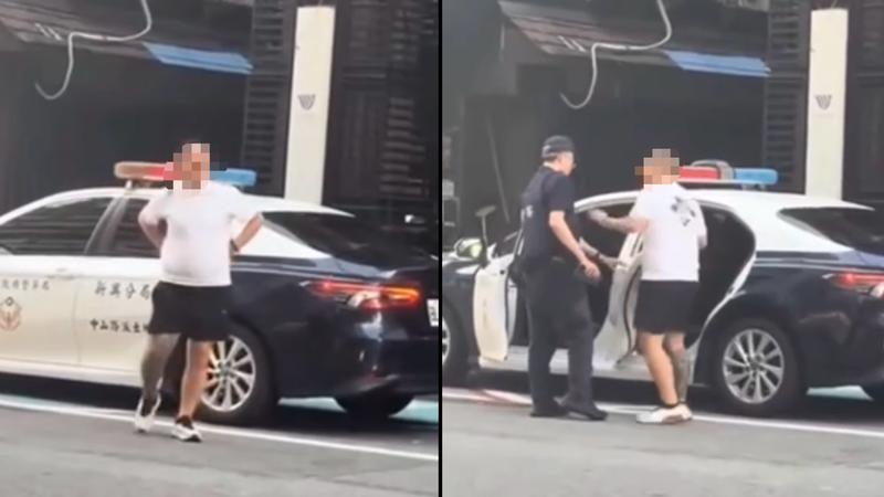 高雄刺青男溜警車後座「公主跺腳」裝可愛 PO網下場慘