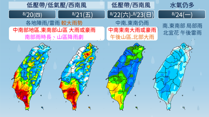 天氣/西南風影響未來一周天氣不穩定 下周恐有低壓帶生成