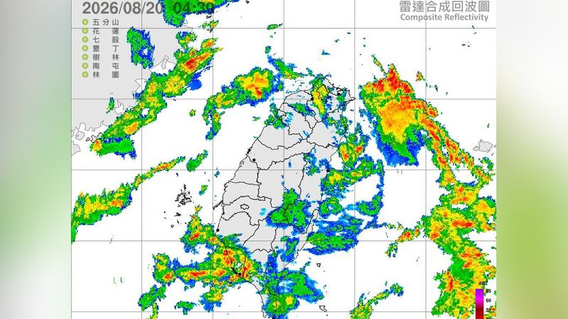 快訊/低壓發威!4縣市大雨特報 雷雨強襲恐砸冰雹