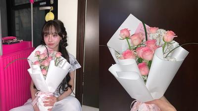 林襄七夕大放閃!手捧「我愛妳」鮮花 嬌羞告白馬傑森:浪漫Boy