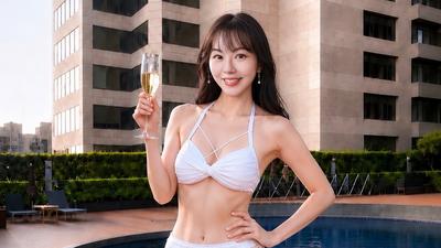 女星濕身入浴大解放!「圍浴巾硬擠」深溝炸出 廠商看傻退件