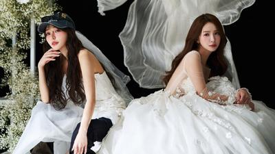 啦啦隊女神才認愛周董愛徒!七夕突曬絕美婚紗照 胸前透視深V「超兇身材」全看光