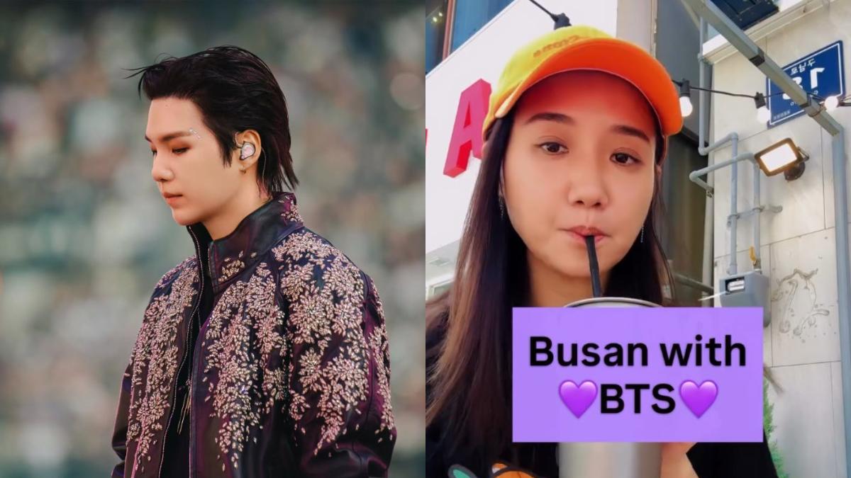 自從女兒開始追星後，何妤玟最喜歡的BTS成員就是SUGA，讓不少網友驚訝原來何妤玟也會追星。（圖／翻攝自IG@agustd、@winnie0104）
