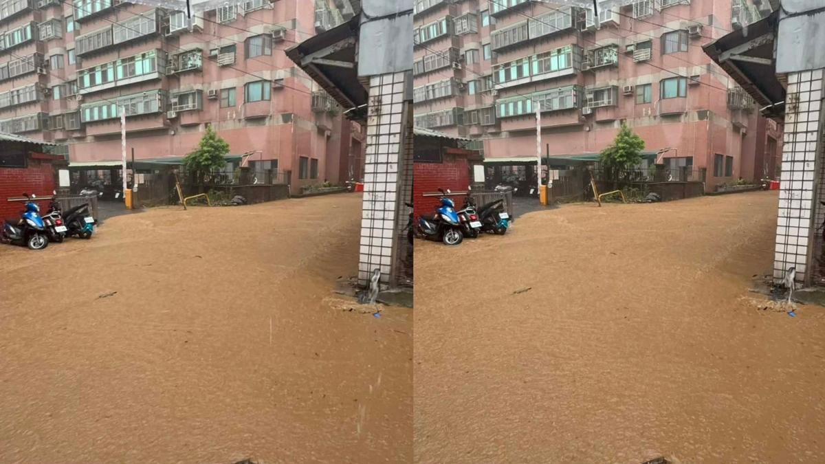 大雷雨狂炸!雙北多處傳災情「淹到大腿」 驚見地下噴泉慘況曝