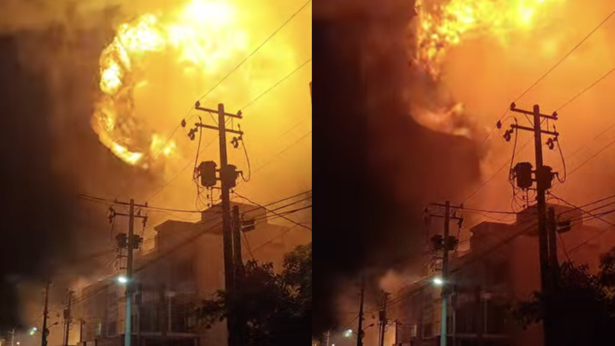 台南安南區爆炸瞬間噴「巨大蕈狀雲」 消防員、住戶共14人送醫