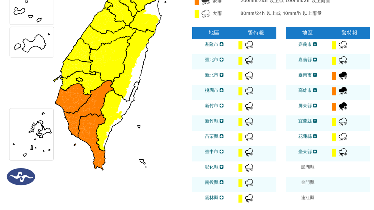 天氣/西南風+低壓帶「19縣市豪大雨特報」 恐一路下到明天
