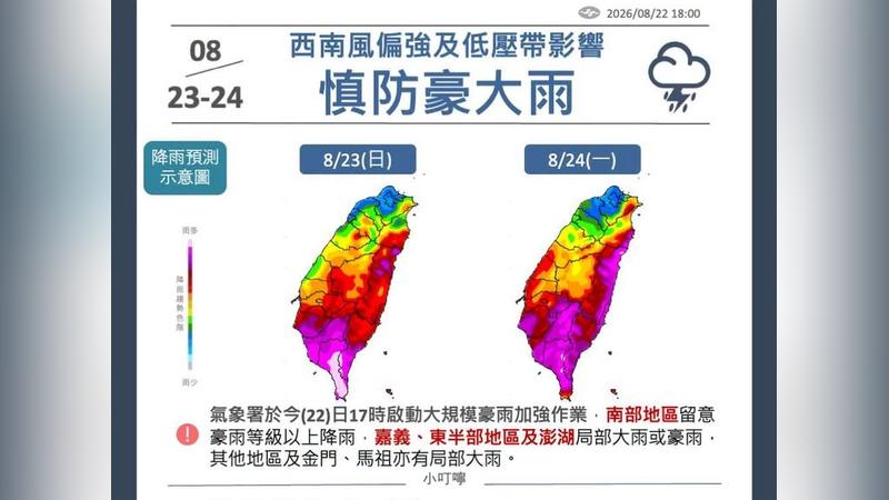 天氣/強對流胞壓境!嘉義以南雨彈轟 吳聖宇示警:強降雨還有2天