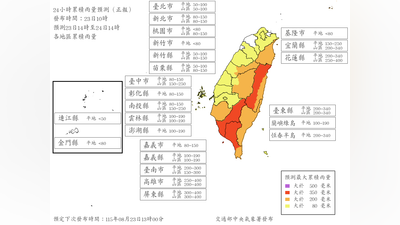 天氣/明停班課?低壓帶與西南風夾擊 6縣市雨量達標強降雨炸到明天