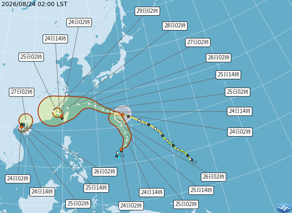 颱風動態》沙德爾最快週三海警！最新路徑、影響範圍一次看