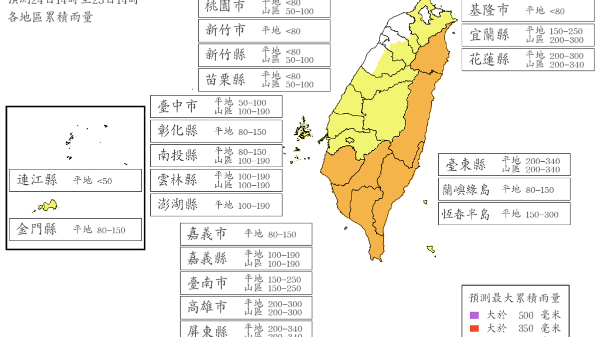 豪雨假繼續放?2縣市明達停班停課標準 最新風雨預測數據變了