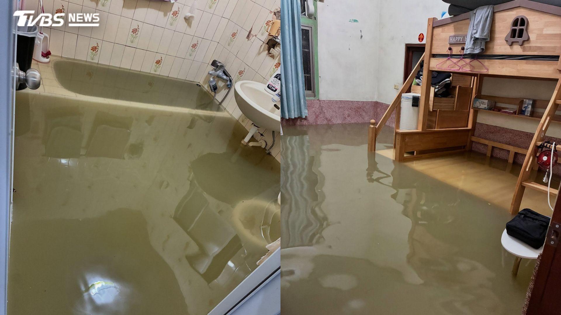 高雄-高雄豪雨-高雄淹水-阿蓮區淹水-高雄暴雨災情-阿公店水庫洩洪-高雄天氣-家具泡水-高雄淹水56公分-防水閘門