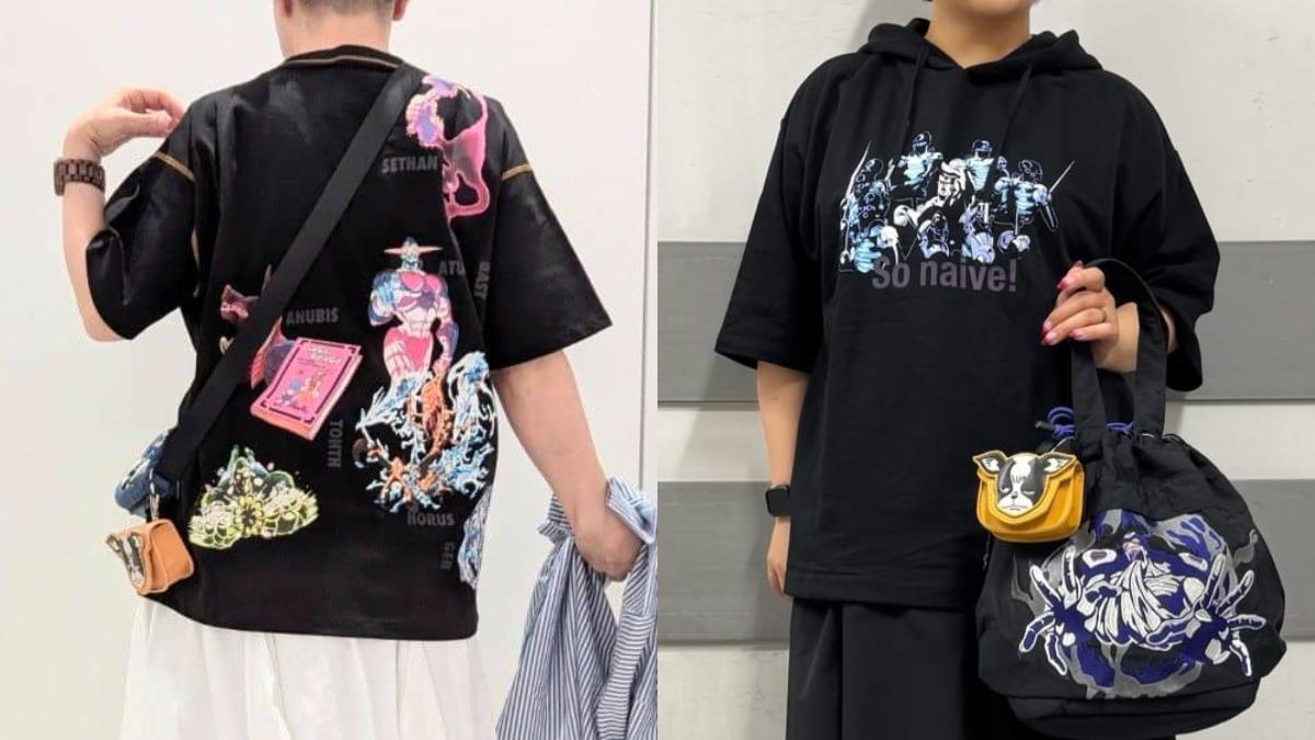日本服飾品牌graniph推出《星塵遠征軍》、《不滅鑽石》為主題的聯名款。(圖/翻攝自graniph官網)
