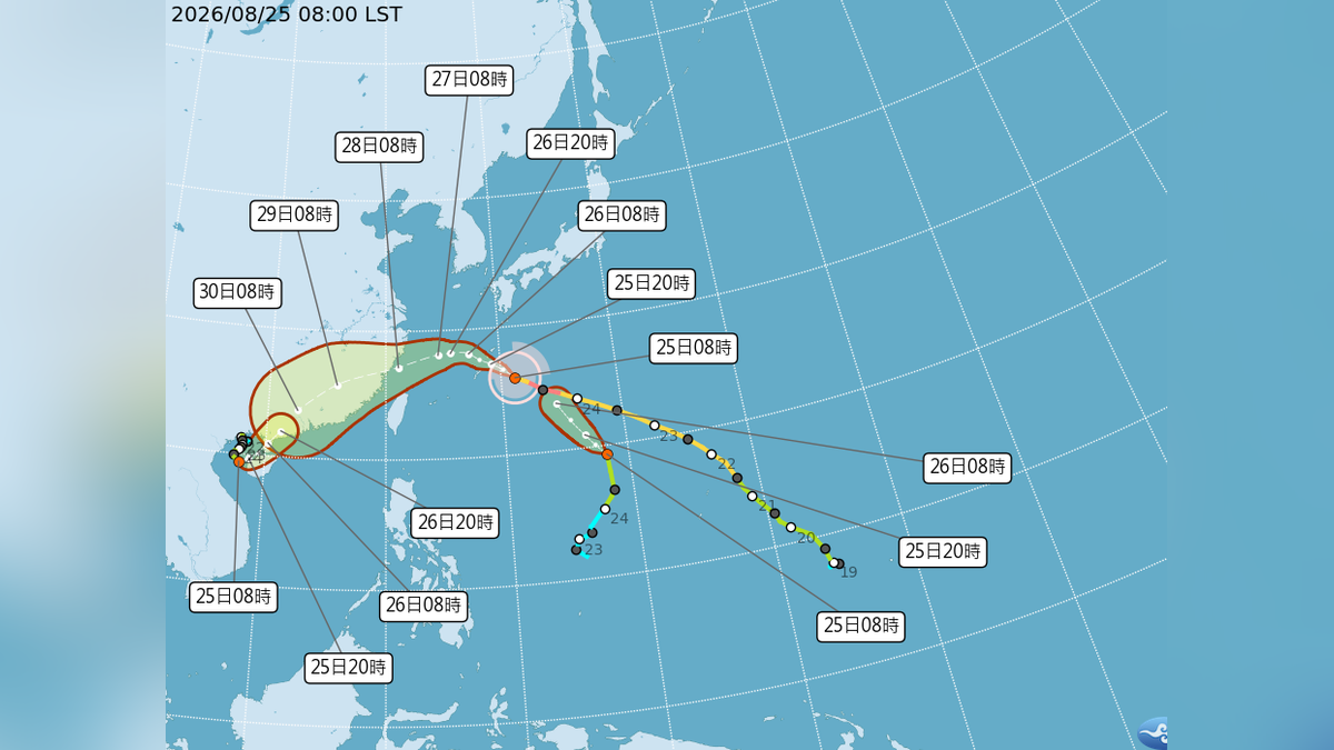 天氣/沙德爾持續減弱、路徑再北修!北台侵襲率降至4成以下