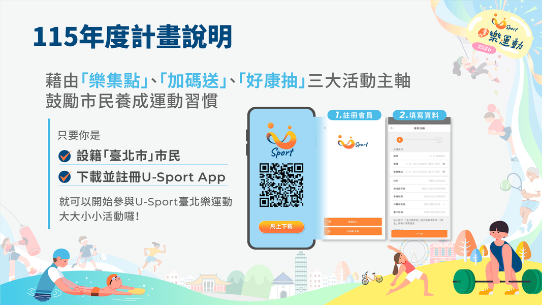 U-Sport臺北樂運動把台北市民的運動日常變成集點任務,讓民眾運動完還能有實際回饋。(圖/翻攝自U-Sport臺北樂運動)