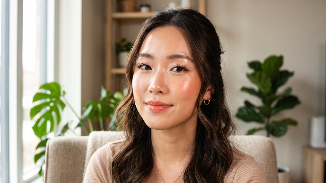 熟齡肌選擇帶有光澤或柔焦效果的妝前乳,可以適度修飾毛孔與細紋。(圖/AI 生成)