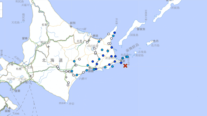 快訊/日本北海道外海4.8地震!最大震度3 青森縣也搖晃