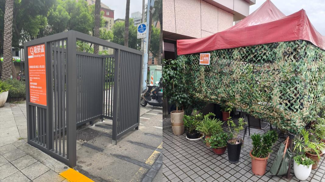 不僅公館商圈附近的狗籠吸菸區,萬華的監獄風、戰地風都引發討論。(圖/翻攝自台北市吸菸地圖)