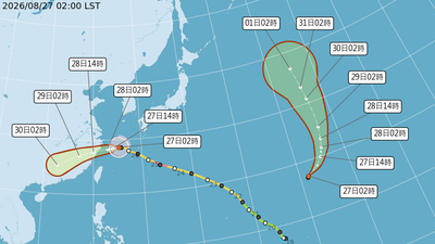 嘉義以南四縣市大雨特報!防強降雨 中颱沙德爾海警08:30發布