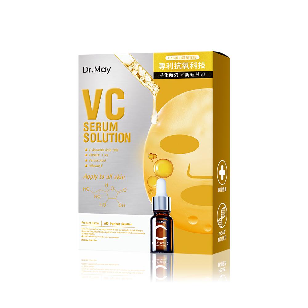 寶雅獨家的DR.May「專業VC激光美白面膜」,每片均添加專利FRSAB複方精油成分,鎖定日常亮白與保濕需求。(圖/翻攝自寶雅線上買)