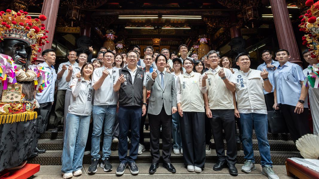 高虹安在活動時都站在賴清德身邊。(圖/總統府提供)